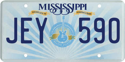 MS license plate JEY590