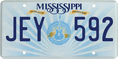 MS license plate JEY592