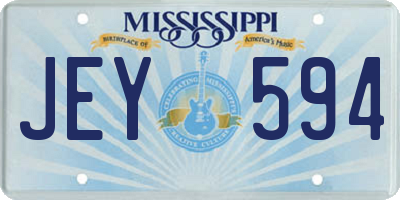 MS license plate JEY594