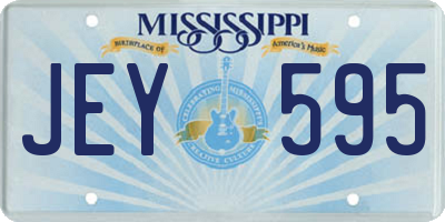 MS license plate JEY595