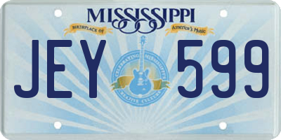 MS license plate JEY599