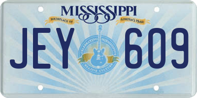 MS license plate JEY609