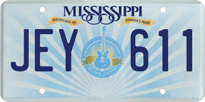 MS license plate JEY611