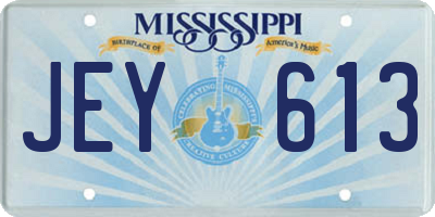 MS license plate JEY613