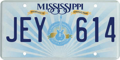 MS license plate JEY614