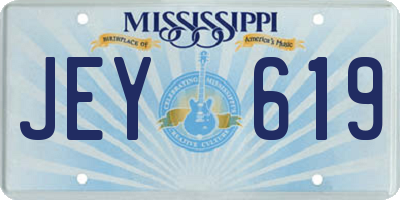 MS license plate JEY619