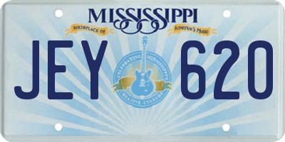 MS license plate JEY620