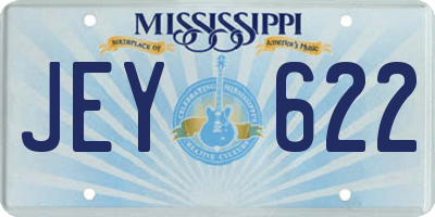MS license plate JEY622
