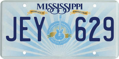MS license plate JEY629