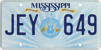 MS license plate JEY649