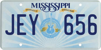 MS license plate JEY656