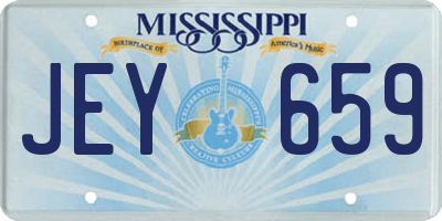 MS license plate JEY659