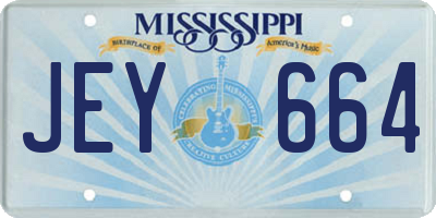 MS license plate JEY664