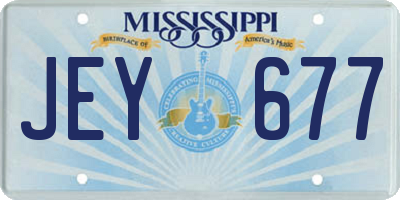 MS license plate JEY677