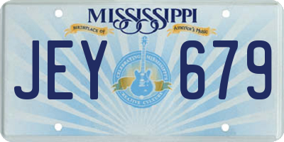 MS license plate JEY679