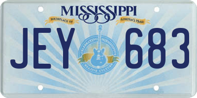 MS license plate JEY683