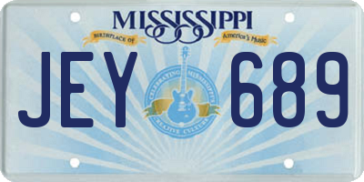 MS license plate JEY689