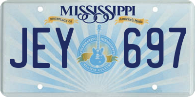 MS license plate JEY697