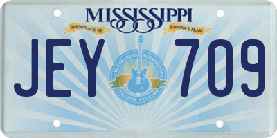 MS license plate JEY709