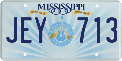 MS license plate JEY713