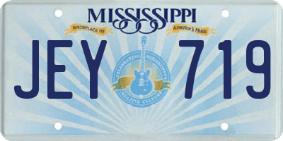 MS license plate JEY719