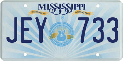 MS license plate JEY733
