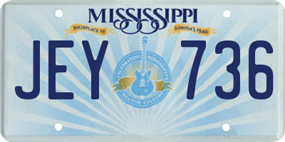 MS license plate JEY736