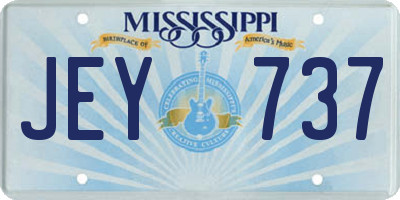 MS license plate JEY737