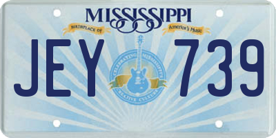 MS license plate JEY739
