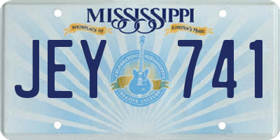 MS license plate JEY741