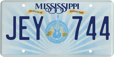 MS license plate JEY744