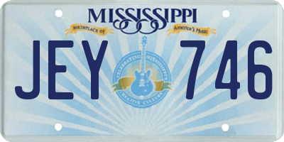 MS license plate JEY746