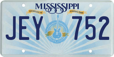 MS license plate JEY752