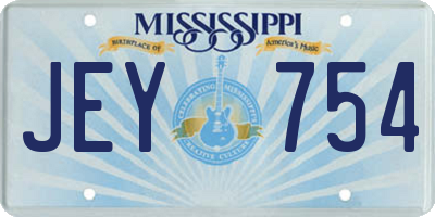 MS license plate JEY754