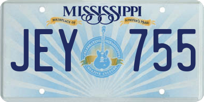 MS license plate JEY755