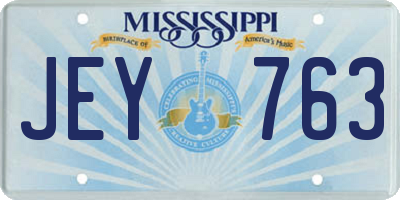 MS license plate JEY763