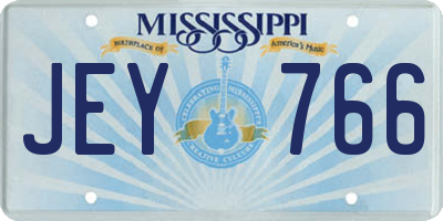 MS license plate JEY766