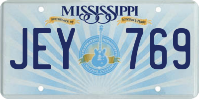 MS license plate JEY769