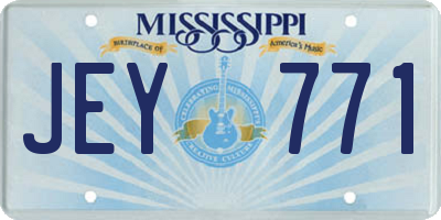 MS license plate JEY771