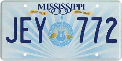 MS license plate JEY772