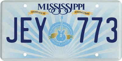 MS license plate JEY773