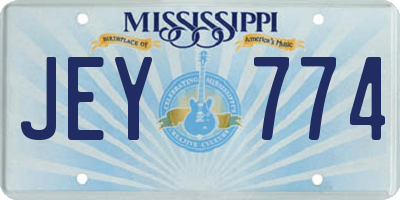 MS license plate JEY774