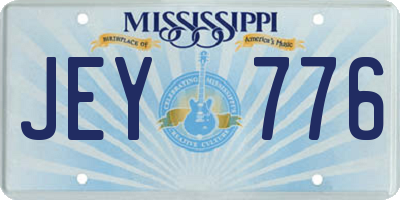 MS license plate JEY776
