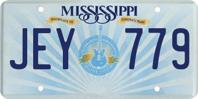 MS license plate JEY779