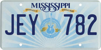 MS license plate JEY782