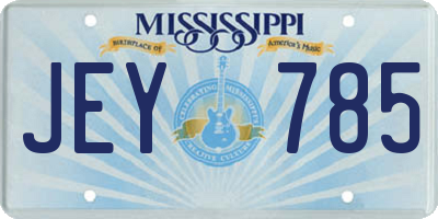 MS license plate JEY785