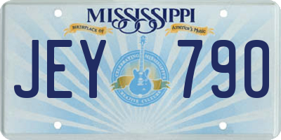 MS license plate JEY790