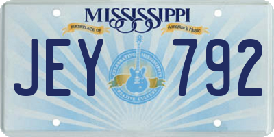 MS license plate JEY792