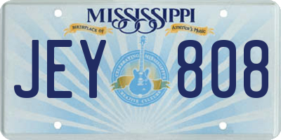 MS license plate JEY808