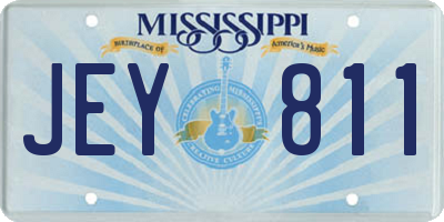 MS license plate JEY811